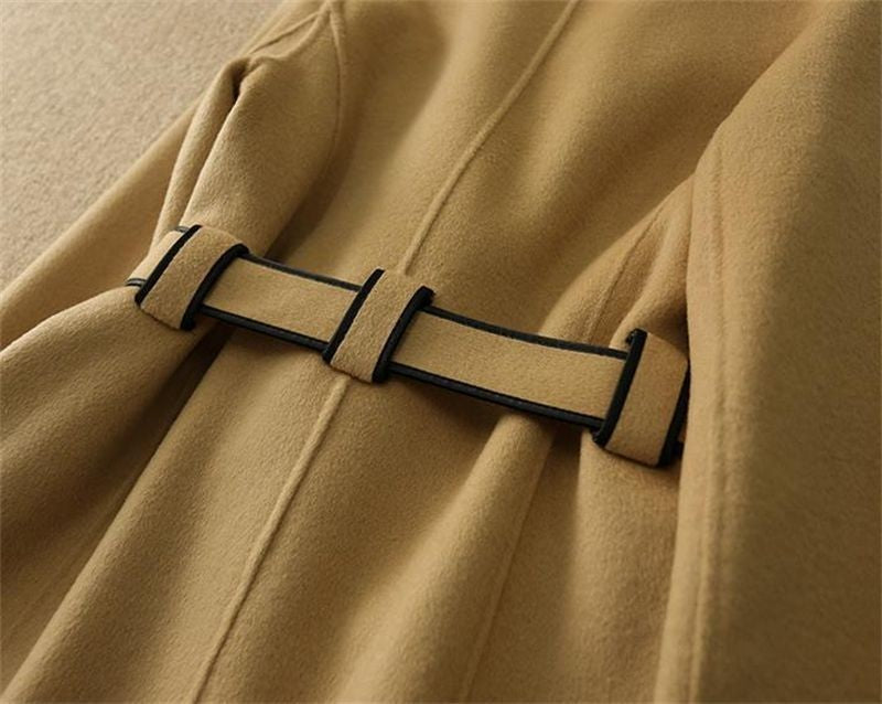 Women's Autumn Winter New Fashionable Style Loose Warm Wool Coat Mid-length