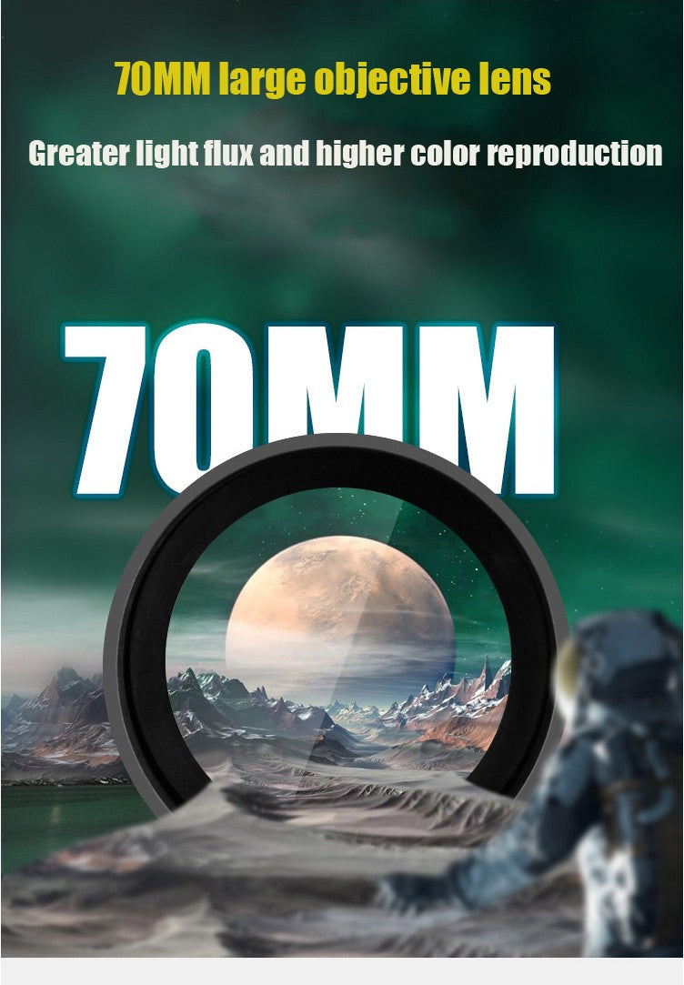 BORWOLF 70500 Telescópio Astronômico Profissional para Espaço Monocular Lente 70MM Poderosa Visão Noturna para Estrelas e Lua