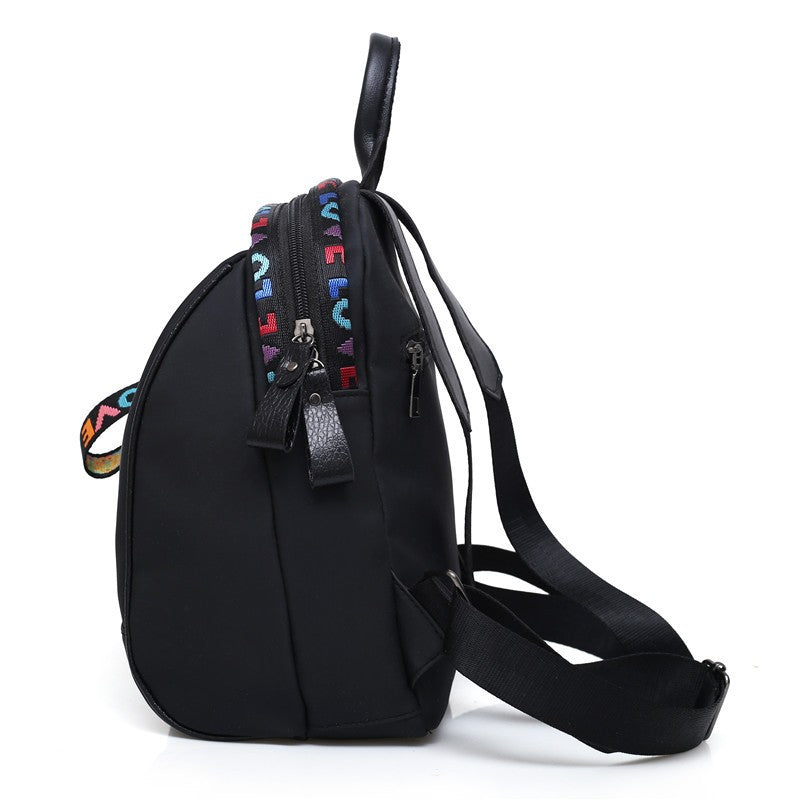 Nova mochila feminina de nylon Oxford versátil, design casual e antifurto, mochila leve