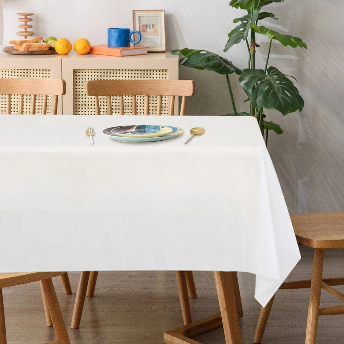 Rectangle PEVA Tablecloth Table Cloth Overlays Wedding Christmas Home Dining Table Decor 2024 Baby Shower Birthday Party Decor