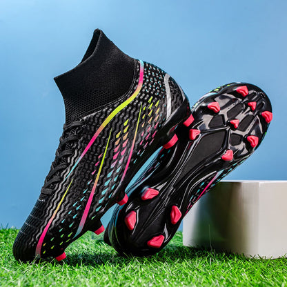 Unisex Soccer Cleats With FG Studs And TF Blades Options For Natural Grass Turf Indoor Superior Traction Anti Slip Grippy Soles