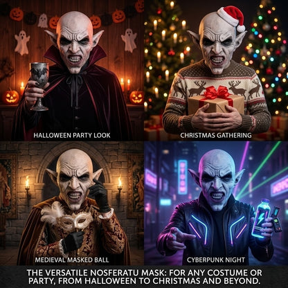 Vampire Full Head Cosplay Mask Latex Horror Costume Accessory Scary Demon Monster Prop Halloween Party Fancy Dress Enthusiasts