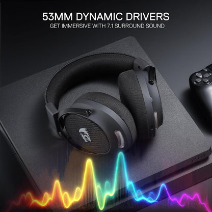 Headset Gamer Redragon H858, 2.4GHz/BT/Com Fio, Cinza