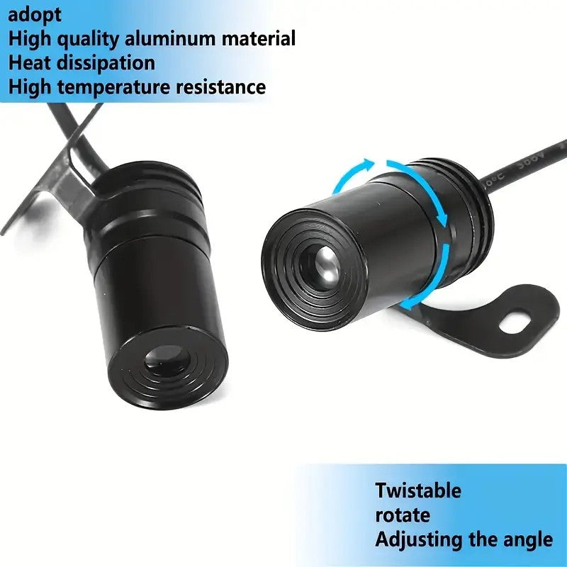 2pcs Motorcycle LED Angel Wings Cool Projection Light, 12V-24V Universal Embedded Installation - Motorcycle Decorative Light