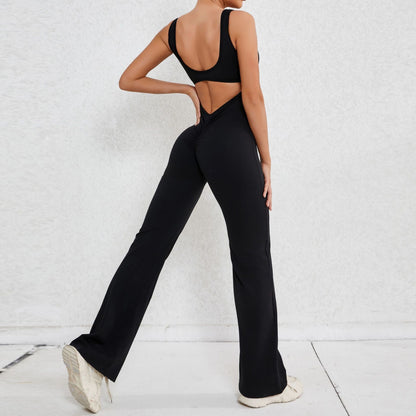 Sexy Back V Yoga Jumpsuit Women Women Sports Jumpsuit Fitness Rompers Training Yoga Suit Sportswear Stretch Workout Bodysuits