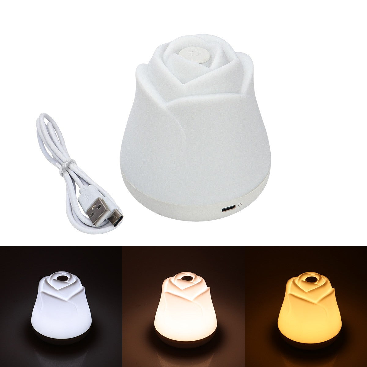 Night Lights for Bedroom Sleeping Lamp Rose Decor Light USB Charging Touch Led Lights For Christmas Gift House Decoration light