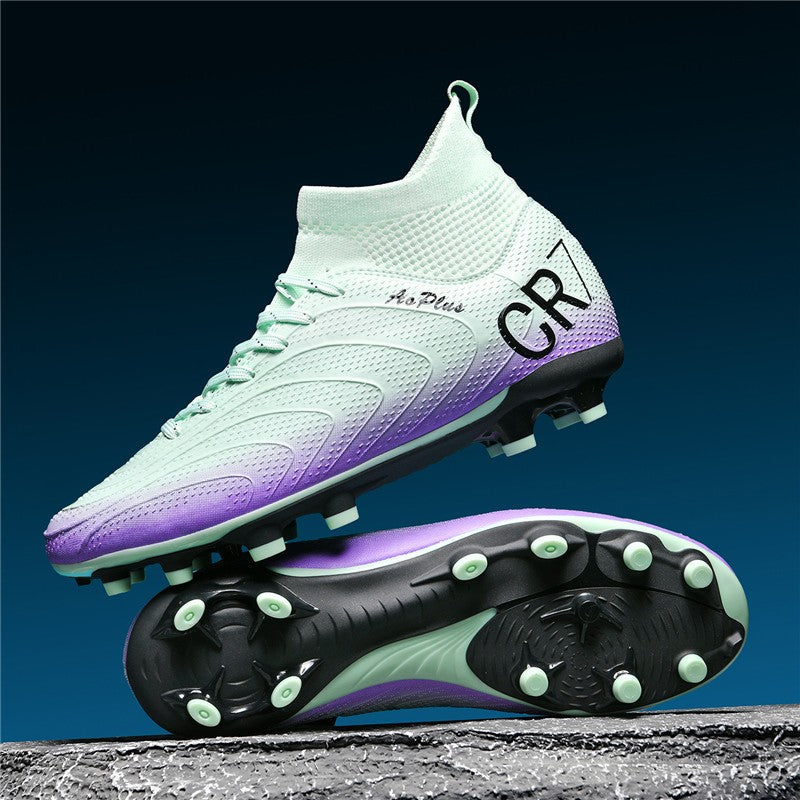 New Men Football Boots Outdoor Sport Boys Long Spikes Training Cleats Soccer Shoes Adult Non Slip Breathable Match Comfortable