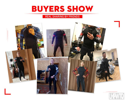 Men's Sports Suit MMA rashgard male Quick drying Sportswear Compression Clothing