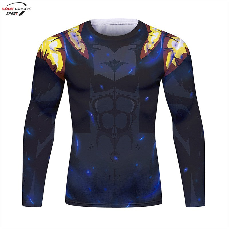 Gym Compression Shirt Men Anime GOKU Cosplay Costume T-Shirt Quick Dry  Long Sleeve Fitness Bodybuilding Workout Sport Shirts