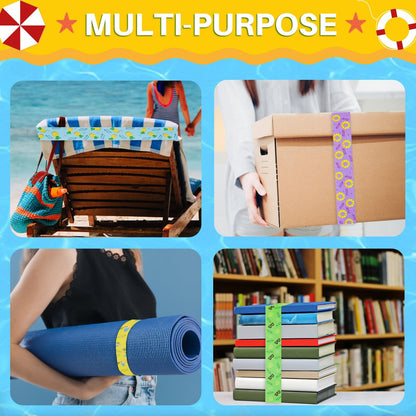 2 Pcs 11.8in Towel Bands for Beach Chairs Wide Windproof Beach Towel Straps  Elastic Bed Sheet Storage Belt Durable Bands Cruise