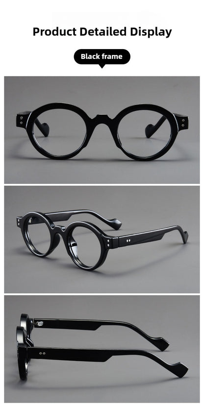 Retro Round Eyeglasses Suitable for Presbyopia Color-matching Trendy Small Frame HD Reading Glasses