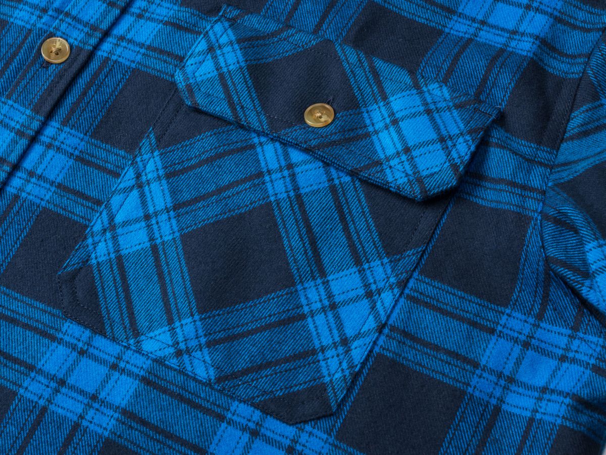 MAGCOMSEN Flannel Shirts Men's Long Sleeves Cotton Long Sleeve Plaid Shirt with 2 Pockets Button Down Casual Corduroy Shirt Male