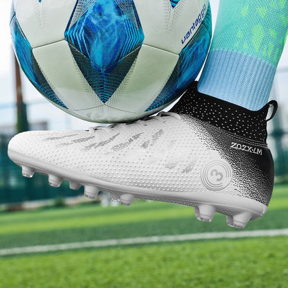 New High Top Football Shoes Cleats Soccer Shoes Boys And Girls Broken TF Nails For Adult Competitions Long Nails Training Boots