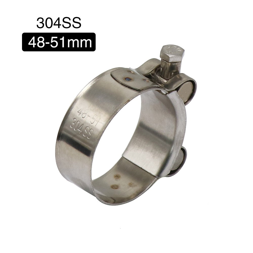 ZSDTRP 26-63mm Stainless Steel Motorcycle Exhaust Clamp Clip For Slip-on Motorcycle Muffler Clamp Kit