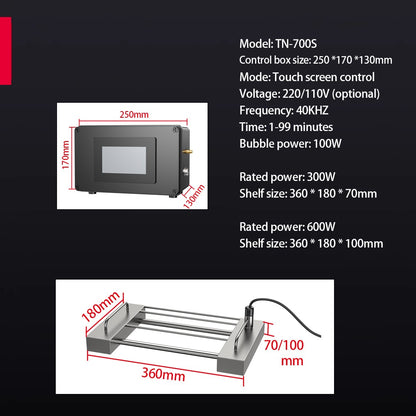 High-Power Bubbling Ultrasonic Dishwasher for Home, Restaurant, Small Smart Sink, Portable, Simple, No Installation