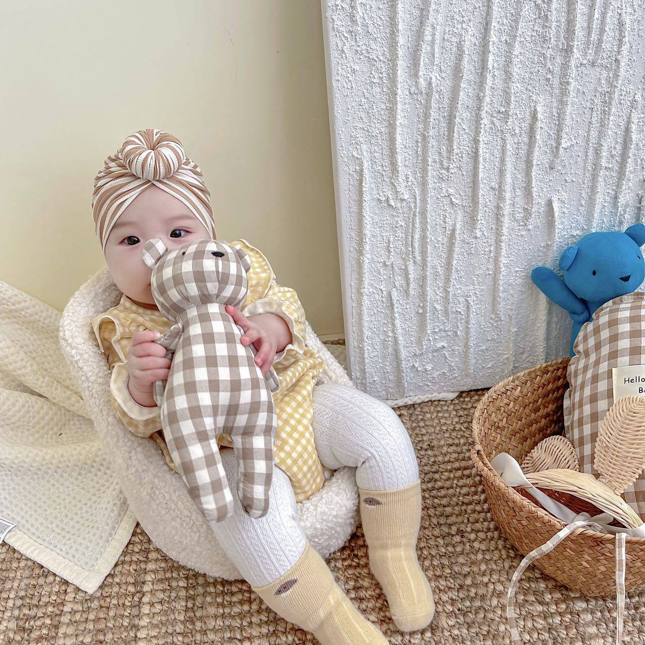 2024 New Little Bear Cloth Art Doll Cute and Creative Cloth Doll Doll Doll Adorable Baby Comfort Toy