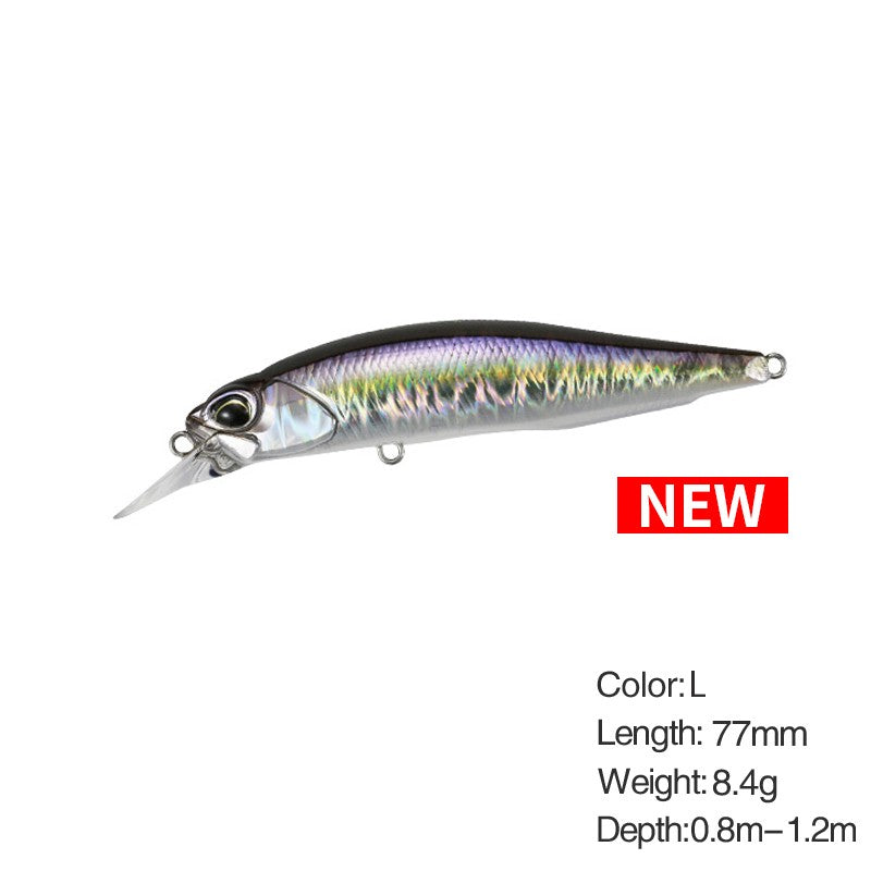 Isca de Pesca Minnow Wobbler Rozante 77SP 77mm 63mm Arremesso Longo Suspenso Isca de Nado Jerkbait Isca Artificial para Culter Alburnus
