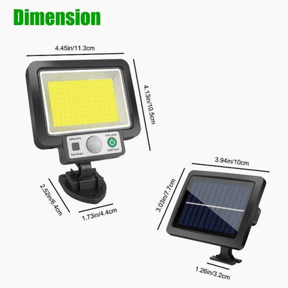 117 COB Solar Wall Lamp Motion Sensor Led Solar Lights 3 Modes with Remote Control Outdoor Waterproof Lamp for Garden Yard Decor