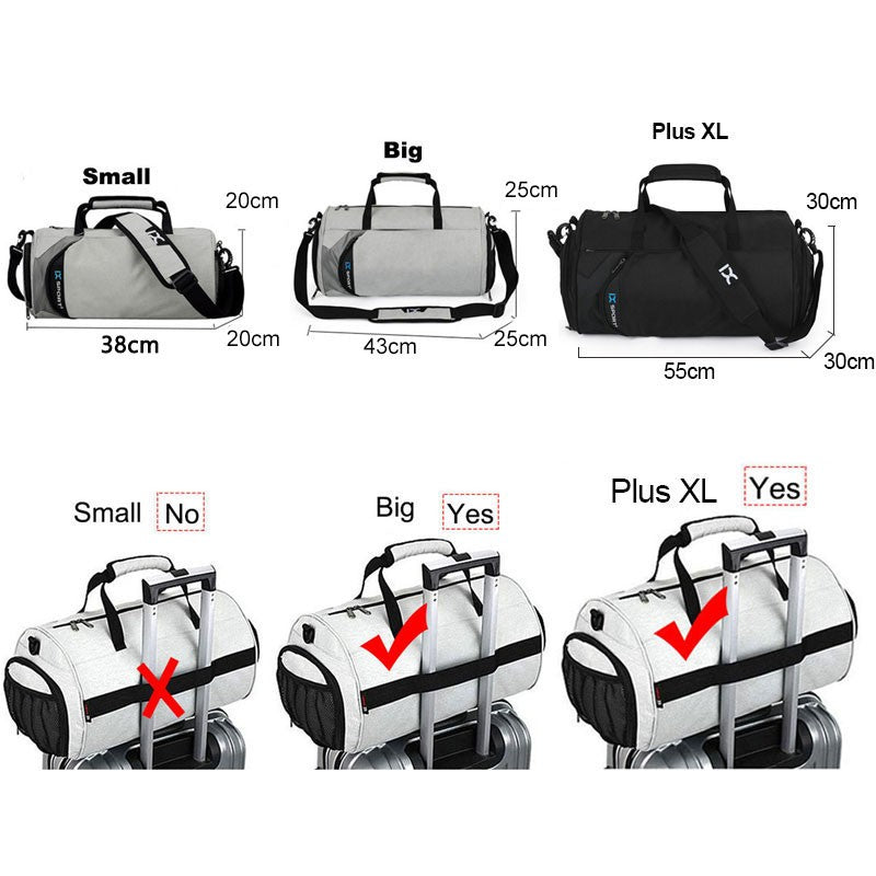 Bolsa de Ginástica Masculina Seca e Molhada para Yoga Feminina Treino Mala de Viagem Sacola de Esporte Ao Ar Livre Natação Sapatos Femininos Fitness Bolsa de Ombro de Fim de Semana