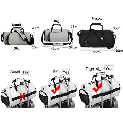 Bolsa de Ginástica Masculina Seca e Molhada para Yoga Feminina Treino Mala de Viagem Sacola de Esporte Ao Ar Livre Natação Sapatos Femininos Fitness Bolsa de Ombro de Fim de Semana