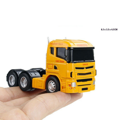 Minicaminhão de Reboque de Contêiner 1:64 Brinquedo Modelo de Liga Série de Carros Diecast com Veículos de Metal de Fricção Modelo Clássico Presente Infantil