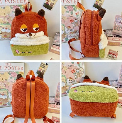 Mochila de pelúcia fofa Disney Nick e Judy, mochila de desenho animado ultraleve de grande capacidade, bolsa de boneca para estudantes, presente infantil