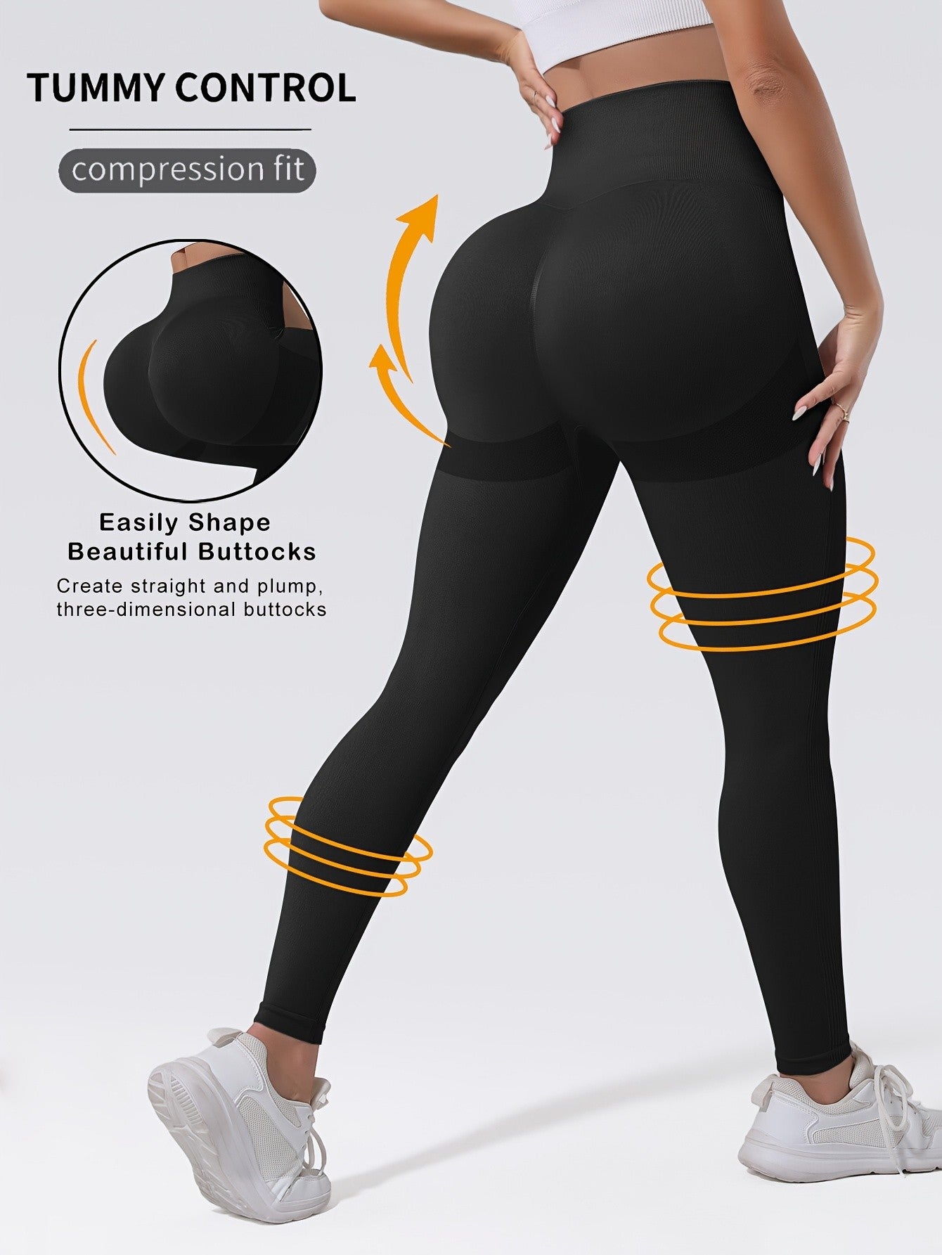 CZGUKE High Waist Yoga Pants for Women - Tummy Control Leggings Stretchy Soft Workout Running Pants Comfortable Gym Sports Pants