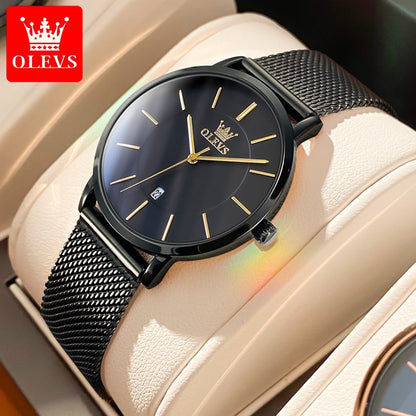 OLEVS 5869 Women Watch Fashion Simple Ultra Thin 6.5mm Quartz Women's Watch Top Brand Calendar Waterproof Women Luxury Watch