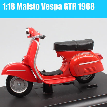 Maisto 1/18 Piaggio Vespa Scooter 98 PK 125 GTR P150X 300 MP5 Primavera GTS 125CC 150CC 946 Moto Miniatura de Brinquedo de Metal
