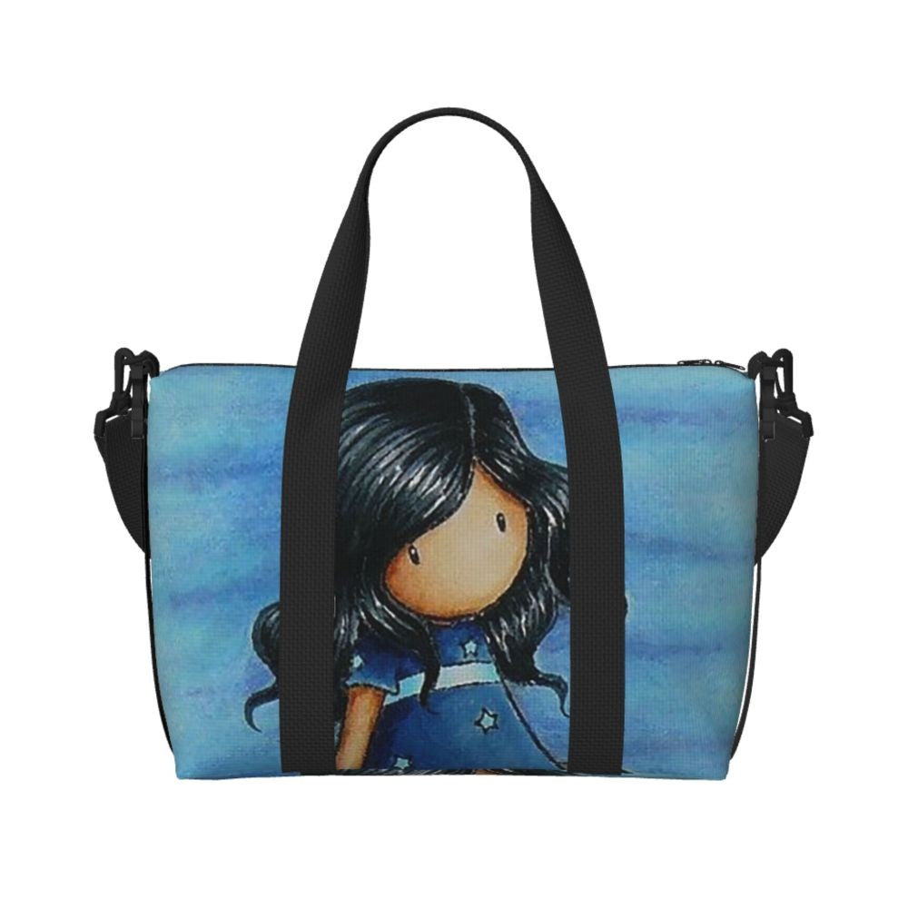 Custom Santoro Gorjuss Beach Travel Bag Large Capacity Tote Bags for Gym Yoga Women Shopping Duffle Shoulder Bag