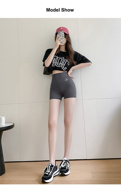 2023 Summer Sports Yoga Shorts Women Letter Embroidery Biker Shorts Women High Waist Casual Streetwear Elastic Female Underwear