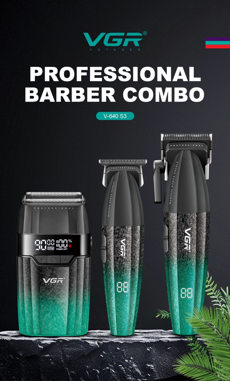 VGR Hair Clippers Professional Hair Trimmers Rechargeable Body Trimmer Electric Clippers Adjustable Hair Clippers Men V-640 s3