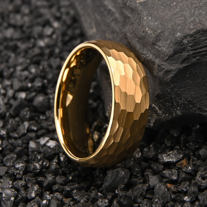 anel de carboneto de tungstênio para homem anéis anel homem casal noivado joias da moda alianças de casamento Anéis de noivado martelados
