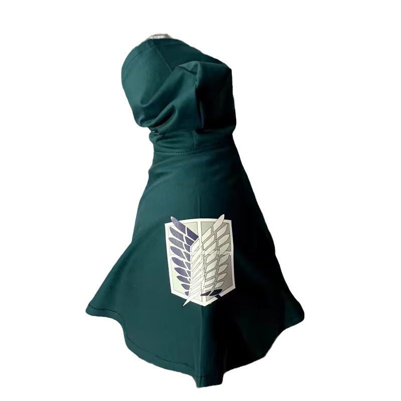 Dog Cloak Cat Cloak Anime Halloween Attack Titaner Pet Cape Shingeki No Kyojin Survey Cosplay Costume Photograph Prop Gifts