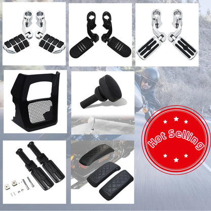 Carenagem de Moto Spoilers Dianteiros Capa de Radiador Queixo para Harley Road King Electra Street Glide FLHR FLTRX 17-2025 Preto Brilhante