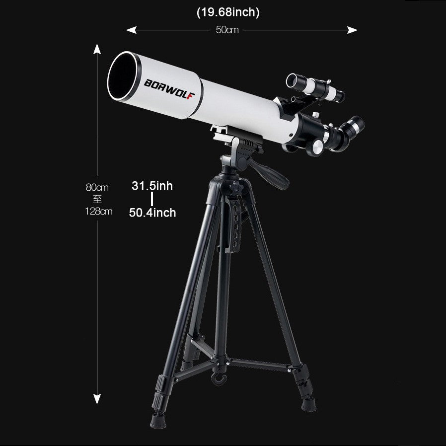 BORWOLF 70500 Telescópio Astronômico Profissional para Espaço Monocular Lente 70MM Poderosa Visão Noturna para Estrelas e Lua