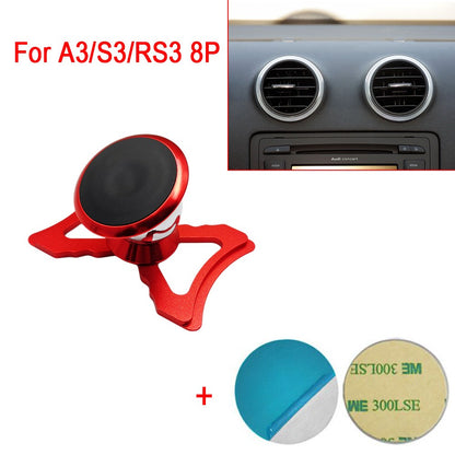 For Audi A3 S3 RS3 8P Sportback Car Phone Magnetic Holder Car Outlet Clip 360 Degree Adjust Mount Mobile Phone Stand GPS Bracket