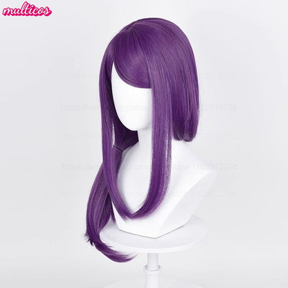 High Quality Kamishiro Rize Cosplay Wig 70cm Purple Heat Resistant Synthetic Hair Rize Kamishiro Wigs + Wig Cap