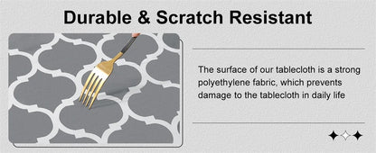 Kitinjoy Rectangular Tablecloth PVC House Table Cloth Waterproof Table Mat For Coffe Table Banquet Decoration Dining Table Cover