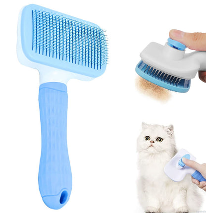 Escova Removedora de Pelos de Cães e Gatos Pente de Higiene e Cuidados para Cães de Pelo Longo Remove Pelos Escova de Banho para Cães Artigos para Cães