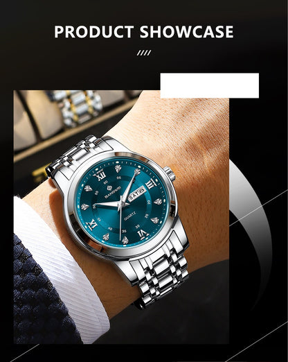 LIGE Brand BANGWEI Quartz Man Watch Fashion Stainless Steel Band Business Luxury Diamond Waterproof Calendar Watches for Men+Box