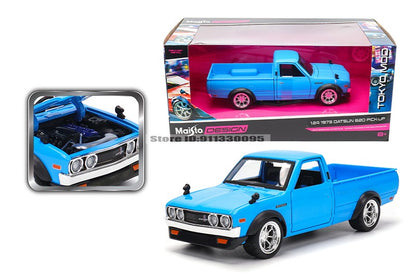 Maisto 1:24 Tokyo MOD Nissan 1973 Datsun 620 Pick-up carro de liga leve modelo artesanato decoração coleção brinquedo ferramenta presente fundição sob pressão