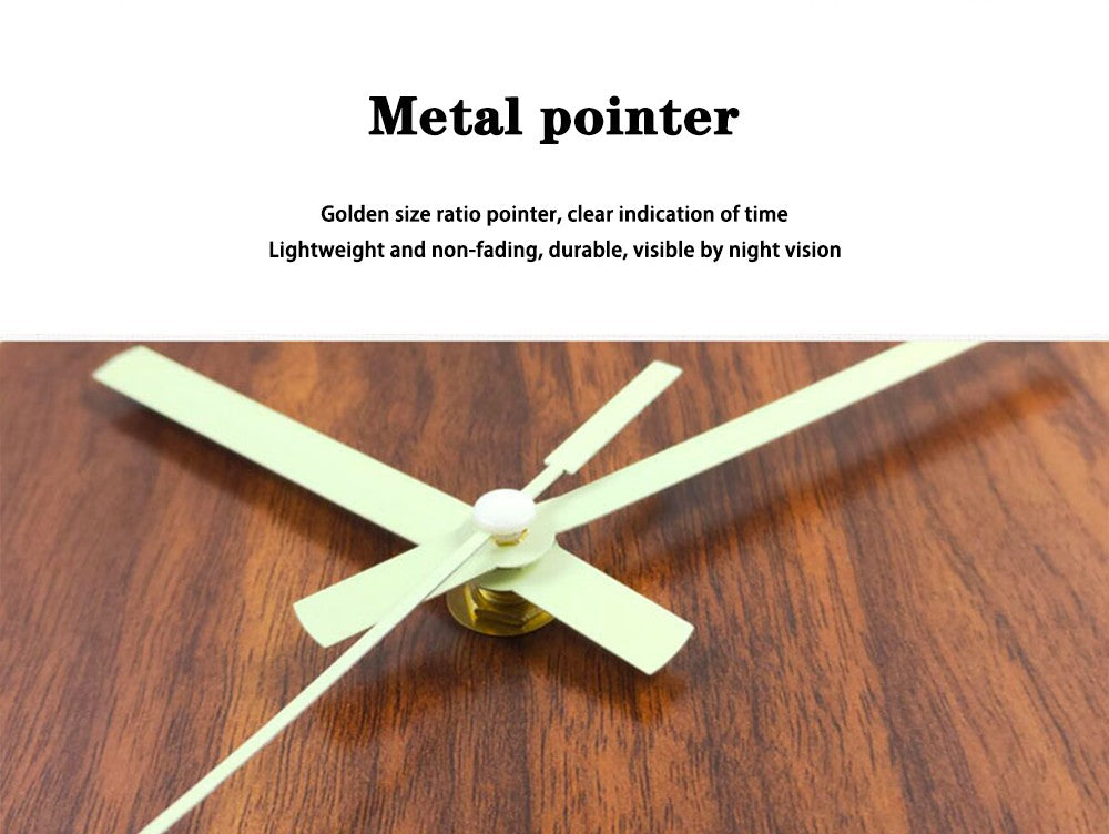 12 Inch Luminous Wall Clock Wood Silent light in dark night Nordic Fashion Wall Clock Non Ticking Clock With Night Light