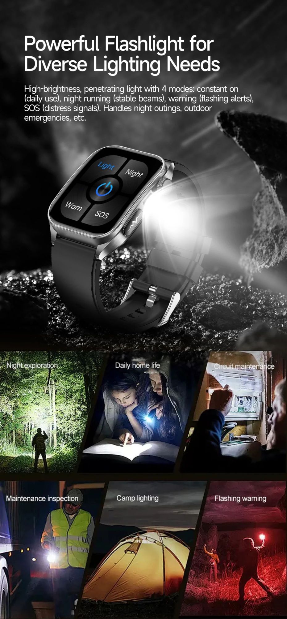 2025Novo 650nm Laser Condicionamento Safira Vidro Smart Watch Homens ECG Frequência Cardíaca Micro Exame Físico Saúde Smartwatch Temperatura
