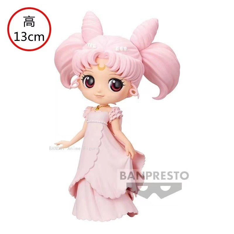 Em Estoque Original Qposket Chibiusa Sailor Moon Tsukino Usagi Kino Makoto PVC Miku Q Posket Brinquedos Fofos Anime Bonecos de Ação Presente