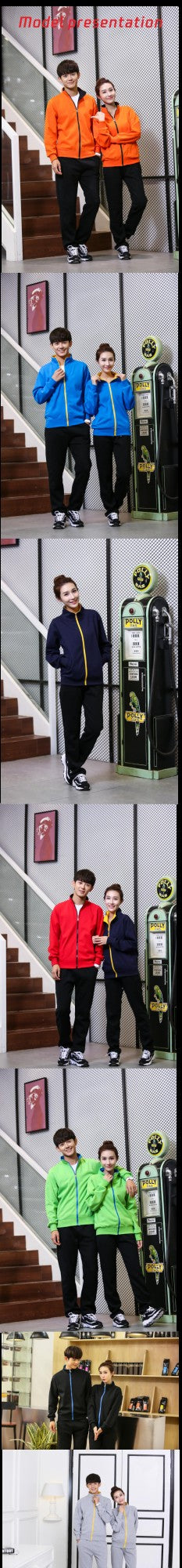 Cotton men's and women's standing collars, zippered jackets, spring and autumn cardigans, customized printing, logo embroidery