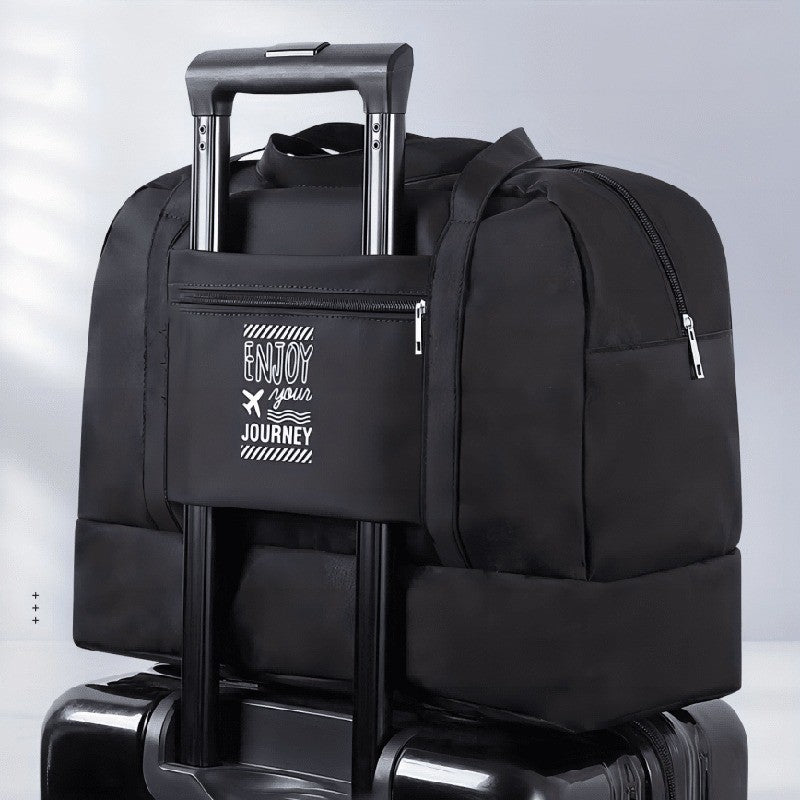 Large Capacity Fashion Travel Bag For Unisex Weekend Solid Color Handbag Wet And Dry Separation Travel Carry On Bags