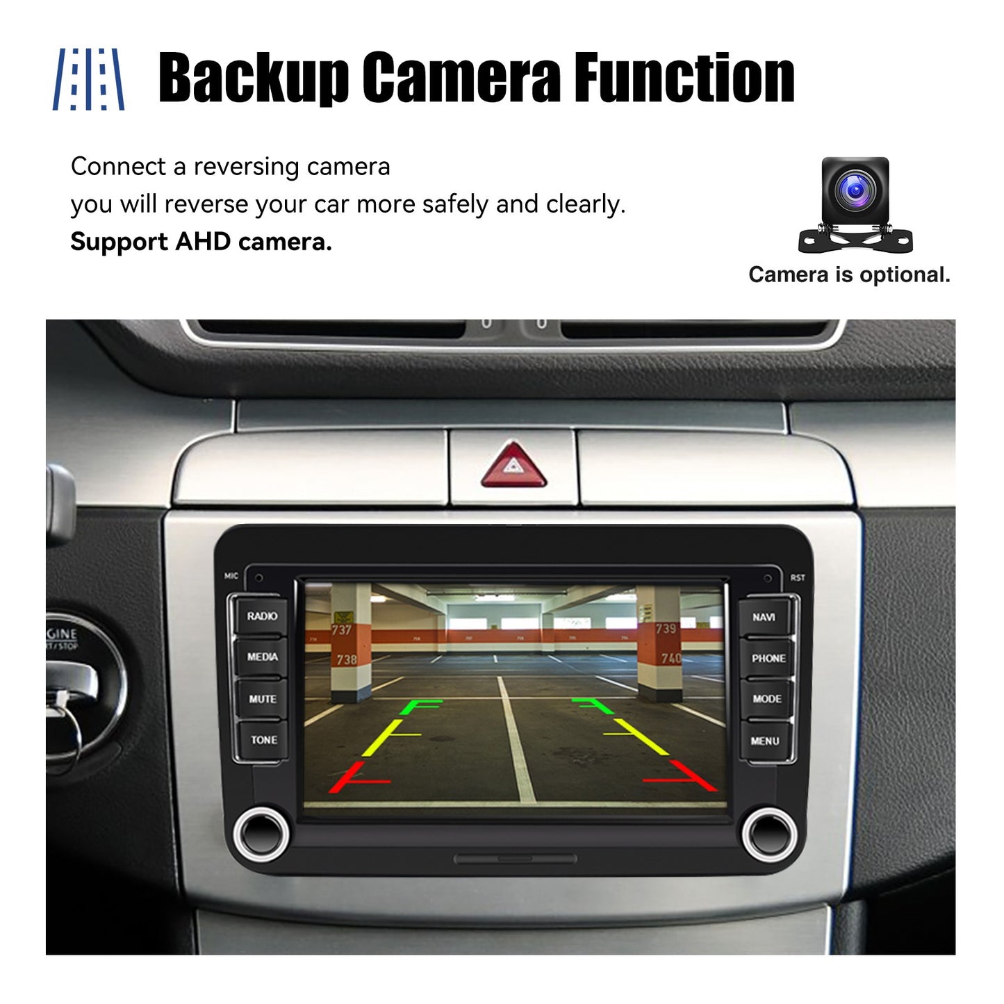 ESSGOO 7" Android 14 4G+64G Apple Carplay Som Automotivo GPS NAVI WIFI RDS FM BT para VW Golf 5 6 Passat Polo Touran Tiguan Caddy EOS