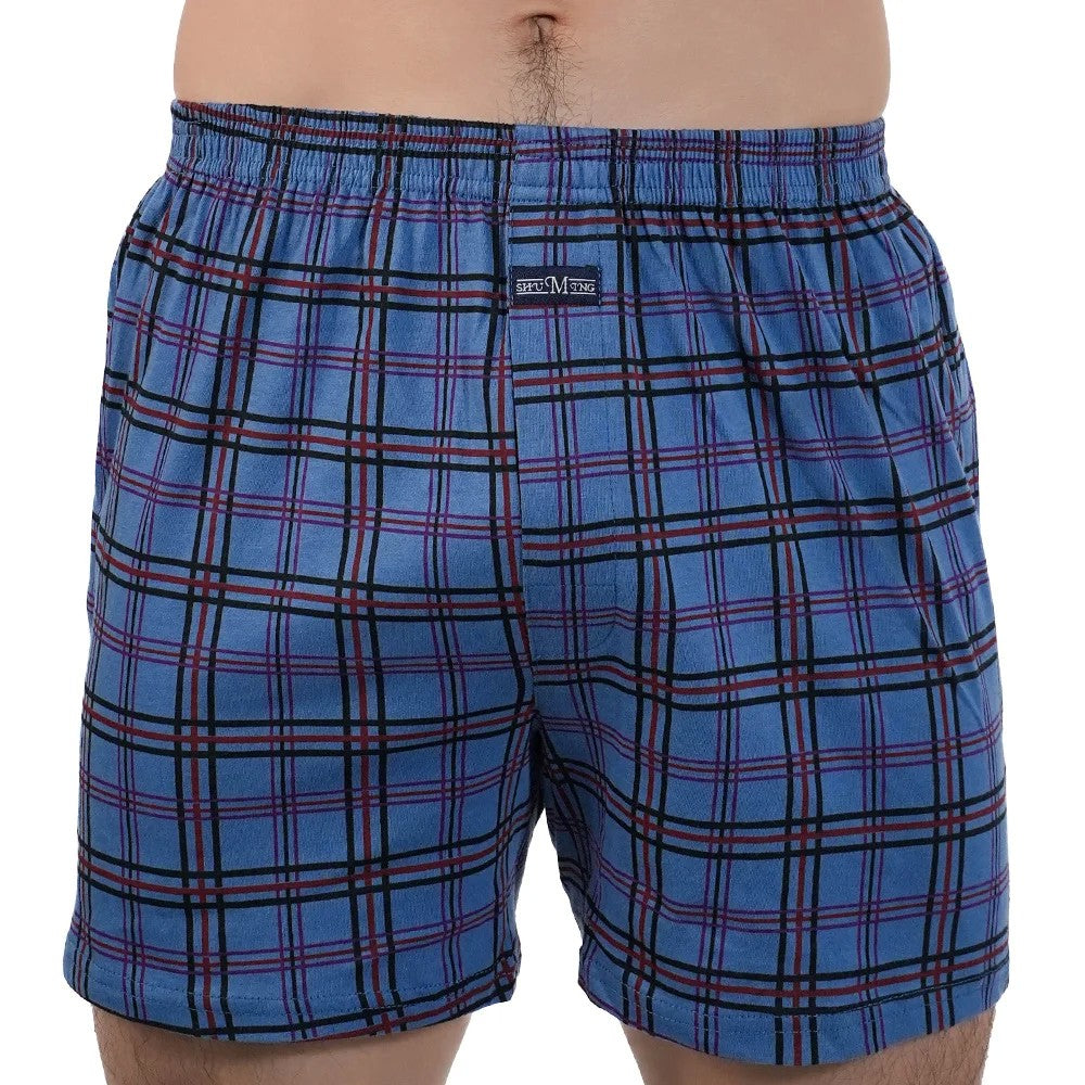 1pcs Men pijama 100% Cotton Pajama Shorts Summer Solid Elastic Waist Short Pants Casual Breathable Male Boxer Shorts Home Shorts