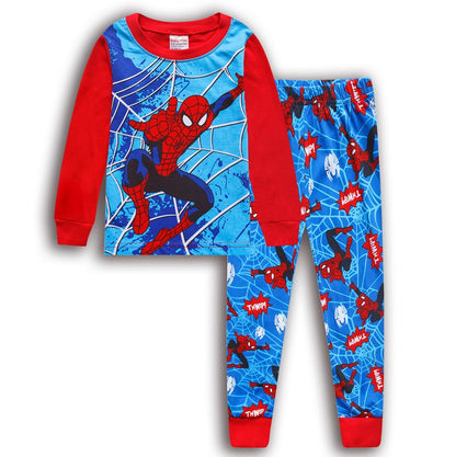2Pcs/set Spiderman Kids Pajamas for Toddlers Boys Superhero Hulk Cosplay Long Sleeve T Shirt Pants Homewear Pyjamas Suit